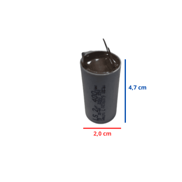 CAPACITOR 002,0UF 3/4 TERMINAL RD 400VAC - P/VENTILADOR DE TETO LOREN SID ORBITAL 220VOLTS / P/VENTILADOR ORBITAL / CAP002,0 - foto 1 de 2