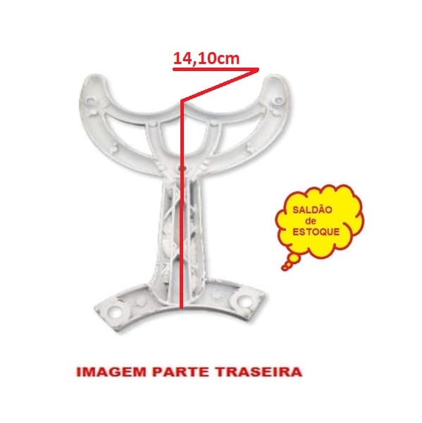 GARRA SUPORTE DE PÁ HÉLICE VENTILADOR DE TETO IMPORTADO *USADAS UNIDADE* G/GD ALU BRANCA 2-FUROS G X MT-5,5CM 3-FUROS G X PÁ-14,0CM - foto 1 de 6