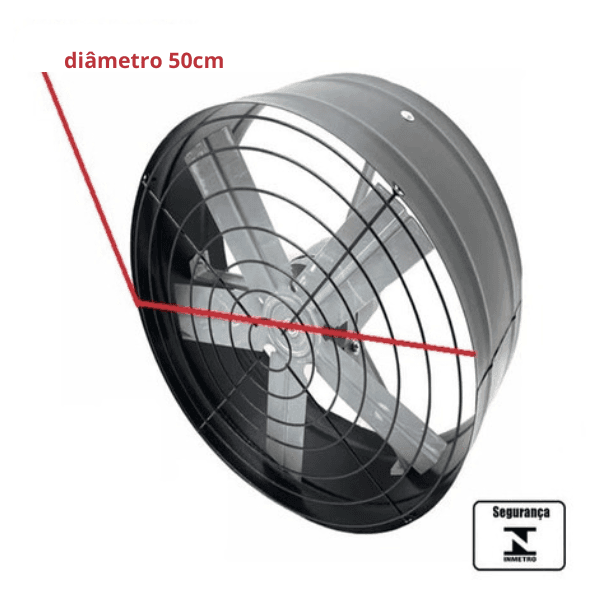 EXAUSTOR DE 50CM VENT AIR BIV215W BAIXA ROTAÇÃO-1650RPM ALTA VAZÃO-06600M3/H - SERVIÇO PESADO P/CHURRASQUEIRA COIFA CABINE DE PINTURA - 1/2CV MONOFÁSI - foto 1 de 4