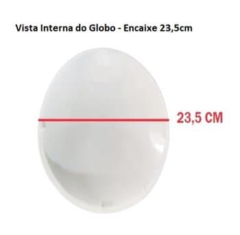 GLOBO CUPULA PLASTICA DA LUMINARIA VENTILADOR ALISEU INSPIRE DUO CONFORT - TERRAL MEGA CONFORT - GLOBO PLASTICO INSPIRE-DUO/CONFORT - ENCAIXE 235 MM