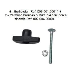 PARAFUSO PARA FIXAR VENTILADOR DE PAREDE DOMINA PRATICE NEW ECO - KIT BORBOLETA C/PARAFUSO PORCA E CAPA PLASTICA RETA - COR PRETA - foto 1 de 1