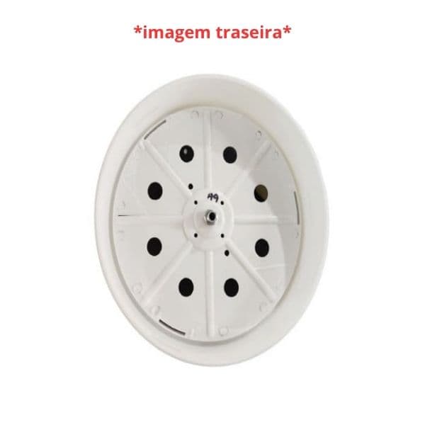 LUSTRE PLAFON P/VENTILADOR DE TETO VENTI-DELTA TWISTER COR BRANCA C/GLOBO PLÁSTICO 20CM *SEM SOQUETE - foto 1 de 3