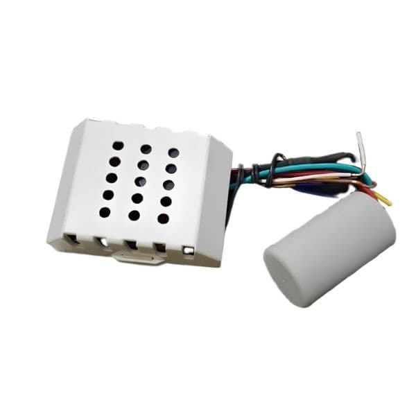 MODULO RECEPTOR DO CONTROLE REMOTO VENTILADOR ALISEU 110V07,0UF - DUO GEO INSPIRE JET NANO SLIM SMART TRADICIONAL WAVE - P/KIT IC55-110V CAP.3F 2+5UF - foto 1 de 2