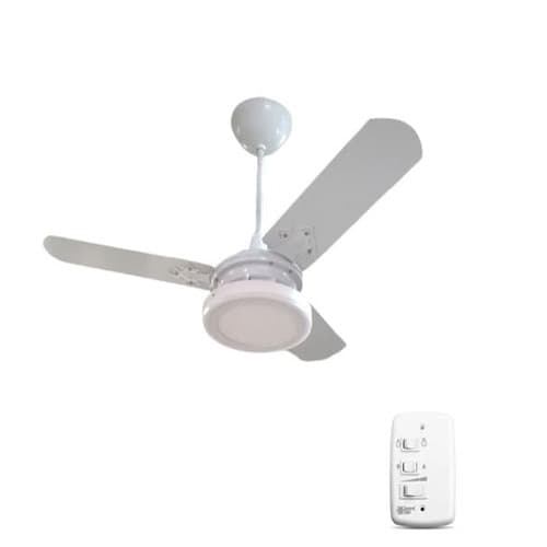 VENTILADOR DE TETO VENTEX DUAL COLOR 110V10,0UF BRANCO PLAFON 24,5CM 3PAS MDF BRANCAS CV 3VEL - LED18W6500K+6W3000K LUZ BRANCA+AMARELA - foto 1 de 2