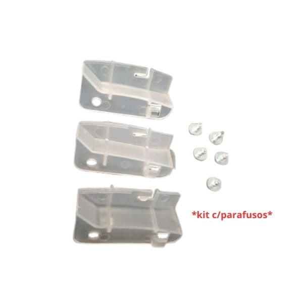 GARRA TRAVA PL KIT C/03-PEÇAS P/GLOBO CÚPULA PL VENTILADOR DE TETO ALISEU RETRÁTIL - TODOS MODELOS - foto 1 de 2