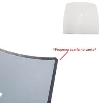 GLOBO CÚPULA VIDRO DA LUMINÁRIA VENTILADOR DE TETO TRON QUADRIMAX 300MM 01-FURO 12MM C/BORDA CRISTAL - *APENAS O VIDRO *SALDãO C/PEQUENA AVARIA TRINCA
