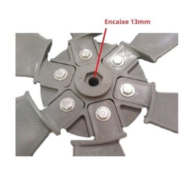 HELICE P/CLIMATIZADOR JOAPE 660 COPACABANA 6PAS CINZA F13,0MM G/ANTI HORARIO - DIAM.54CM