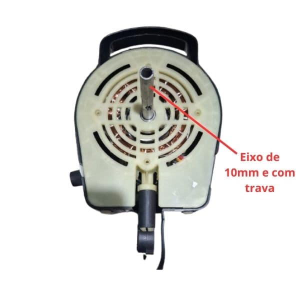 MOTOR P/VENTILADOR TRON OSCILANTE COLUNA/PEDESTAL *PAREDE BIV140W04,0UF 50/60CM PRETO - AT 60CM C1 E10MM - MOTOR COMPLETO - foto 1 de 3