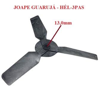 HELICE P/CLIMATIZADOR JOAPE 770 GUARUJÁ 3PAS F13,0MM - MOD.USADA C/PARAFUSO MOD. INJETADA DIRETO - DIAM.57CM