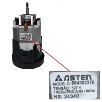 MOTOR LIQUIDIFICADOR JL-COLOMBO AR-ALTA ROTAÇÃO 02,0LT LI-02 110V 0800W/0360W 01800RPM 50/60HZ - ASTEN MOD.664302370 NS:24340