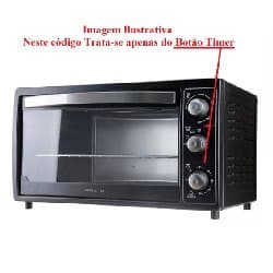 BOTÃO KNOB FUNÇÃO TIMER FORNO FE50-01/02 110V/220V VENTISOL AGRATTO - *VENDIDO P/UNIDADE - foto 1 de 1