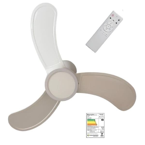VENTILADOR DE TETO VENTISOL INFANTIL INVERTER LED12W6500K 110V-135W BRANCO 3PAS PL MINI ARTE BRANCAS C/ CONTROLE REMOTO - foto 1 de 3