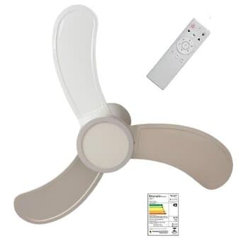 VENTILADOR DE TETO VENTISOL INFANTIL INVERTER LED12W6500K 110V-135W BRANCO 3PAS PL MINI ARTE BRANCAS C/ CONTROLE REMOTO