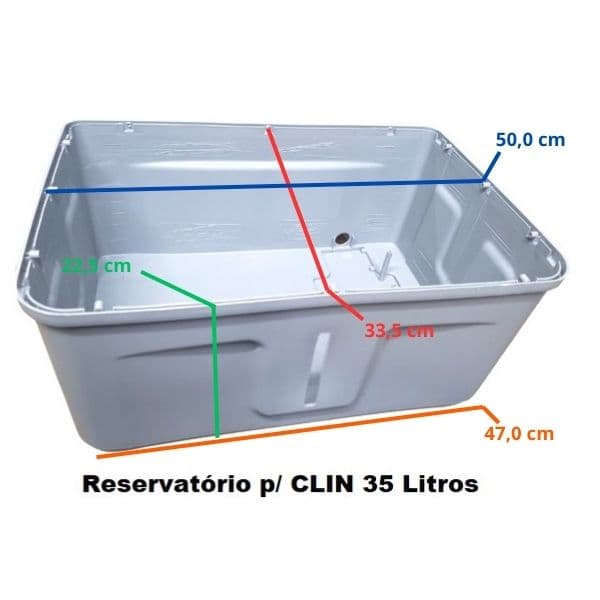 RESERVATÓRIO DE ÁGUA P/CLIMATIZADOR VENTISOL 035LT CLIN35LT CINZA - TANQUE DE ÁGUA 035 L CINZA - foto 1 de 4