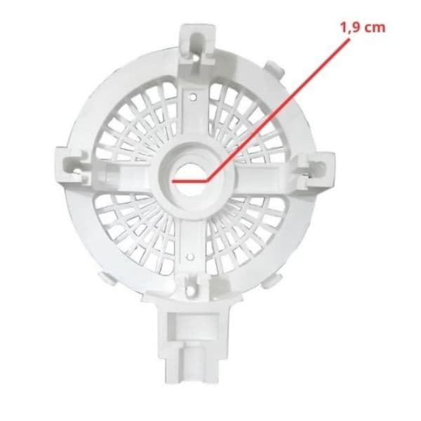 TAMPA DO MOTOR DIANTEIRA P/VENTILADOR VENTISILVA 65CM VCL VPL BRANCA - CARCACA NYLON - foto 1 de 2