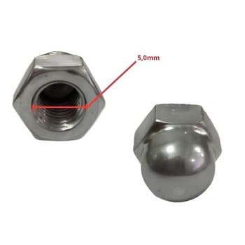 PORCA DA HELICE VENTILADOR VENTISILVA VCL65 VPL65 VENTISO - COR PRETA - P/TODOS C/EIXO 05,0MM - PORCA METAL ROSCA ESQUERDA