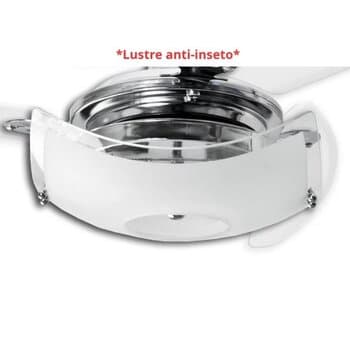 VENTILADOR DE TETO LOREN SID M1/M2 COR CROMADO 110V 3PÁS IRIS ACRÍLICAS - LUSTRE CLEAN BRUXELAS ONIX ANTI-INSETO VIDRO QD CHAVE 3VELOCIDADES