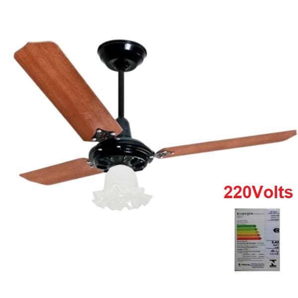 VENTILADOR DE TETO LOREN SID TULITHA M3 220V 127W PRETO 3PAS MDF MOGNO CHAVE 3VEL C/CAP.03,0UF + MAIOR VENTILACAO - foto 1 de 3