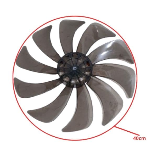 HELICE DE 40CM VENTILADOR VENTISOL 40CM 10PAS FUME TURBO10 F08,0MM FIXAR C/PORCA R/ESQ N/PONTA DO EIXO C/TRAVA TRASEIRA