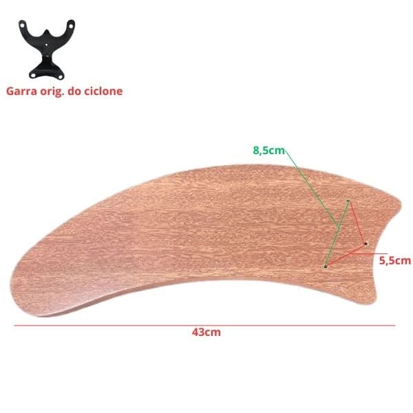 PÁ HÉLICE VENTILADOR DE TETO CICLONE - MDF FACÃO COR MADEIRA L00CM X A00,0MM X C00,0CM - *VENDIDA P/UNIDADE - ORIGINAL P/MODELOS MERIDIONAL EQUATORIAL - foto 1 de 2