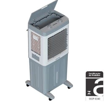 CLIMATIZADOR DE AR 080LT 220V150W VENTISOL VAZÃO-04500M3/H ATÉ-50M2 UMIDIFICADOR PORTÁTIL CLIN80PRO 3VEL BCO/CZA