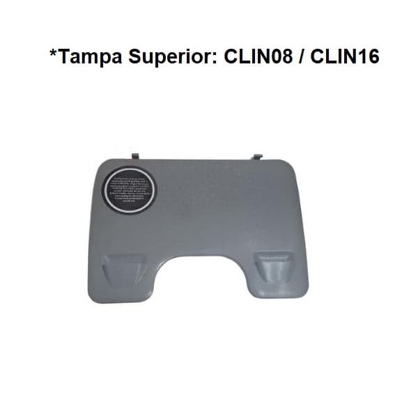 TAMPA DO TANQUE CLIMATIZADOR VENTISOL CLIN08LT CLIN16LT CINZA - SUPERIOR DO RESERVATORIO DE ÁGUA CLIN 8/16 CZ - foto 1 de 3