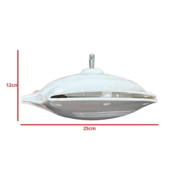 MOTOR P/VENTILADOR DE TETO SPIRIT 300 301 302 3PAS 110V09,0UF COR BRANCA - MODELO VT 300 301 302 - C/ROSCA P/LUMINARIA - foto 1 de 2