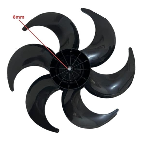 HELICE P/VENTILADOR DE 30CM MONDIAL 6PÁS PRETA PREMIUM BRITANIA PROTECT TURBO VENTUS - F08,0MM PML DIANTEIRA S/TRAVA TRASEIRA - foto 1 de 3