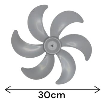 HELICE P/VENTILADOR DE 30CM BRITÂNIA 6PAS CINZA ESCURO-ORIGINAL CENTRO+FUNDO F08,0MM PML S/TT B30 BVT30 BVT301 VENTUS 30 SIX TURBO - BRASTEMP PHILCO