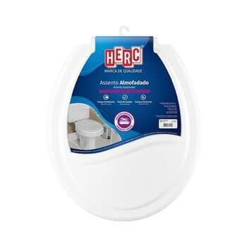 ASSENTO SANITARIO ALMOFADADO BRANCO - HERC PRIMAFER
