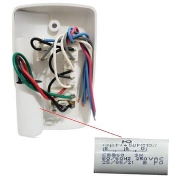 CHAVE P/VENTILADOR DE TETO R2LUZ 3VEL C/CAP.07,5UF 3,0+4,5MF C/REVERSÃO + 2-TECLAS LUZ - P/VENTI-DELTA NEW LIGHT 110VOLTS, E OUTROS