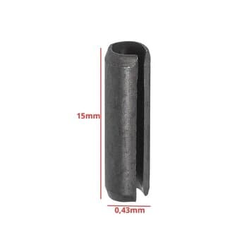 PINO ELASTICO TRAVA TRASEIRA DA HéLICE DO VENTILADOR LOREN SID - DIâMETRO 4,50MMX14,0MM A/C 15MM - *VENDIDA P/UNIDADE