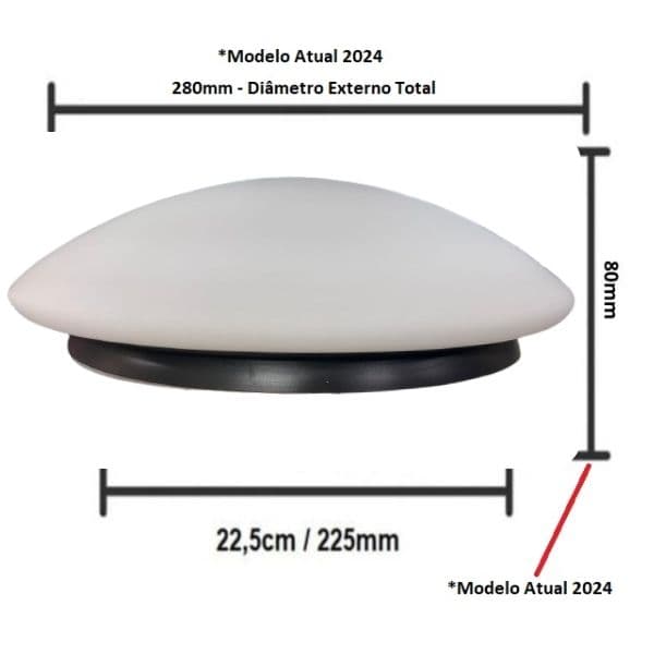 GLOBO CÚPULA P/VENTILADOR VOLARE DUNAMIS FLY PÉTALO PALMAE VR42/1156 PROF.08CM VD LONDRES FOSCO ARREDONDADO - ENC.225MM/22,5CM VD28 B/EXT.28CM