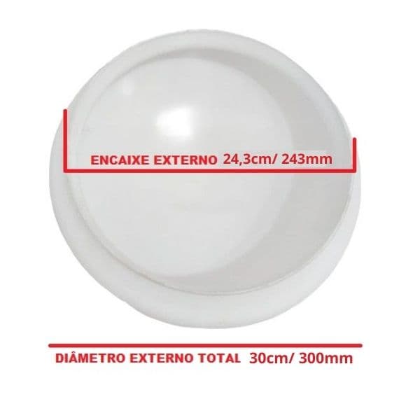 GLOBO CUPULA VENTILADOR TRON AVENTADOR-STILO/SOLANO/ VOLARE-VR50 - ENCAIXE 243MM 24,3CM - VIDRO LONDRES LEITOSO ARREDONDADO TREVISO-ATENAS/ LOREN SID - foto 1 de 2