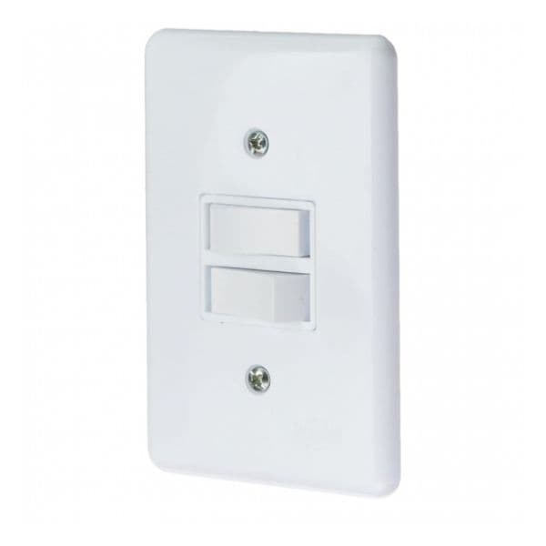 INTERRUPTOR ELÉTRICO 2-TECLAS DE LUZ- ESPELHO ESP4X2 BRANCO - foto 1 de 1