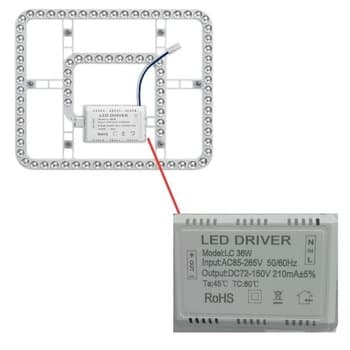PLACA DE LED P/LUMINARIA VENTILADOR VENTISOL ASTRO RETRATIL -*APENAS FITA LED3-CORES S/DRIVER*- PAINEL DE LED 36W VT ASTRO
