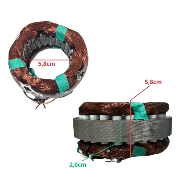 ESTATOR BOBINADO MOTOR VENTILADOR OSCILANTE LOREN SID 50/60CM BIV250W08,5UF - TURBO M1 MESA COLUNA PAREDE -*USAR CAP.08,5UF - foto 1 de 2