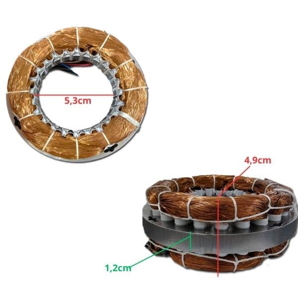 ESTATOR BOBINADO MOTOR VENTILADOR OSCILANTE LOREN SID 30/40CM BIV-135W M3 - ORBITAL-M3 30CM-CAP-02,0UF / 40CM-CAP-06,0UF - foto 1 de 2