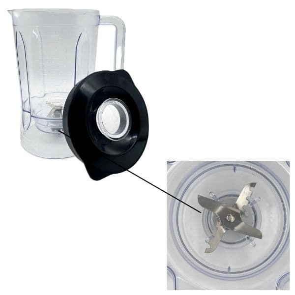 COPO P/LIQUIDIFICADOR MONDIAL CRISTAL - TURBO CHEF 1000W MULTIPROCESSADOR SANGEL TAMPA PRETA - foto 1 de 2