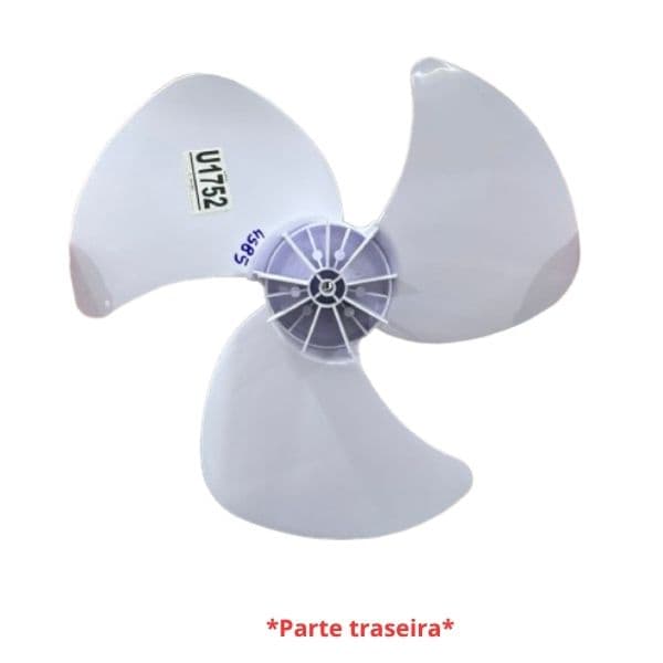 HELICE DE 40CM P/VENTILADOR ARNO 40CM 3PAS BRANCA E08,0MM TRAVA CRUZETA S/TRAVA TRASEIRA - NV 16 ANTIGA - foto 1 de 3