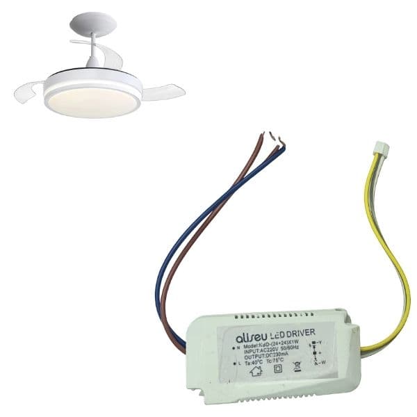 DRIVER P/LUMINARIA ALISEU INSPIRE RETRATIL 220V MODEL: NBD LED24+24X1W INP: AC220V 50/60HZ OUT: DC230MA *APENAS RECEPTOR* + Pode Usar O Cod.0428 Biv J