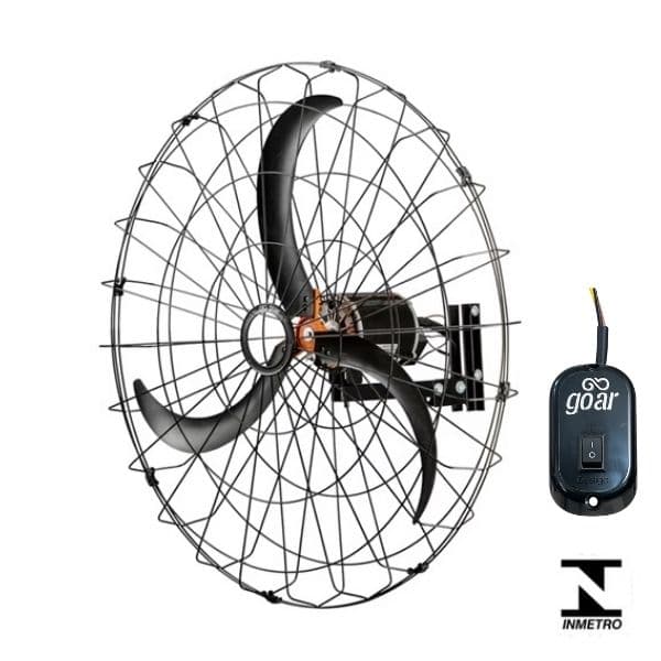 VENTILADOR DE PAREDE 100CM GOAR FIXO P/AVIÁRIO 1-METRO MF-220VOLTS 1/2-CV 1.130RPM VAZAO 19.800M3/H 55DB CHAVE LIGA/DESLIGA G/MT - V100NFM INDUSTRIAL