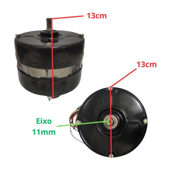 MOTOR P/EXAUSTOR VENTI-DELTA 30CM LINHA PESADA BIV05,0UF 200W E11MM ALTA ROTAÇÃO-1720RPM ALTA VAZÃO-1250M3H 78DB - foto 1 de 3