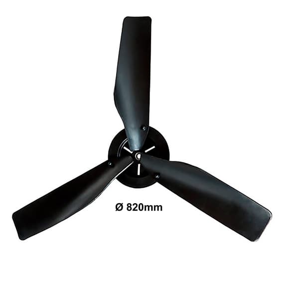 HELICE DE 085CM P/VENTILADOR QUALITAS DE 85CM QLA85 DE 1-METRO - KIT C/04-ITENS (1-CUBO/CENTRO+3-PÁS) ENCAIXE F16,0MM