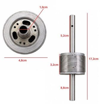 Rotor do Motor Ventilador Venti-Delta 50/60Cm Ventura Bivolts - E10Mm "OCO Rosca Interna Contato-20,0mm Magnetico-70mm - Usar c/Rol-6000