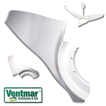 PA HéLICE PARA VENTILADOR DE TETO VENTISOL FLOW BRANCO - Pá PLáSTICA BRANCA FLOW INVERTER - *VENDIDA P/UNIDADE 1 = 1 Pá