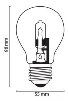 LAMPADA COMUM 110V70W P/CHURRASQUEIRAS FOGÃO GERAL - ECO HALOGENA CLARA H100 OUROLUX