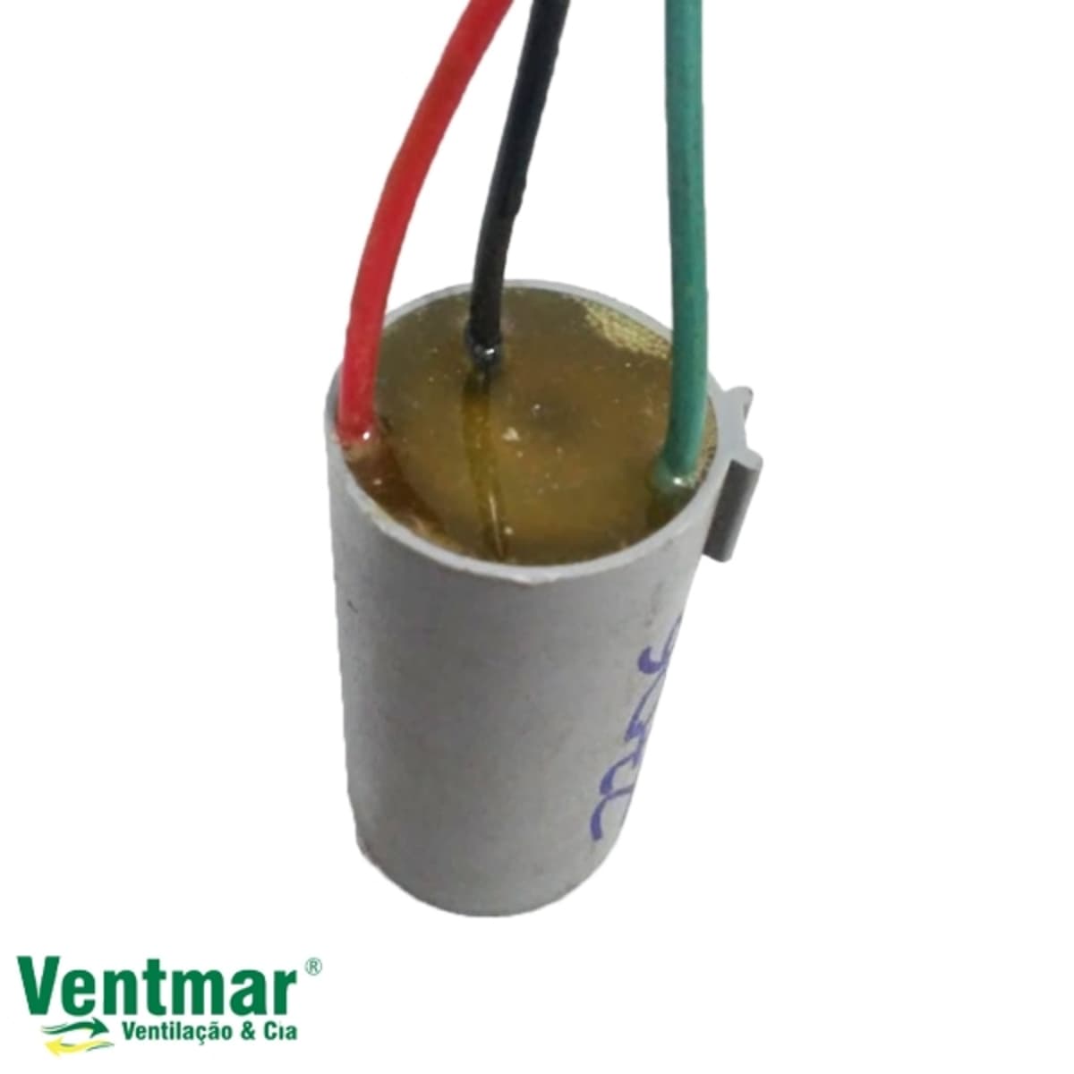 CAPACITOR 007,0UF 3FIOS 2,5+4,5MF RD 250VAC - P/VENTILADOR DE TETO ALISEU 110V / P/VENTILADOR TERRAL - GEO - SLIM - NANO INSPIRE 110V - foto 1 de 2