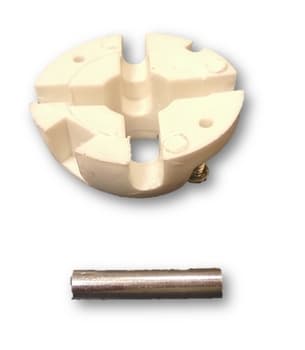 RÓTULA DE NYLON INFERIOR DO SUPORTE P/VENTILADOR DE TETO VOLARE - KIT INFERIOR - (C/PINO+2PARAFUSOS)