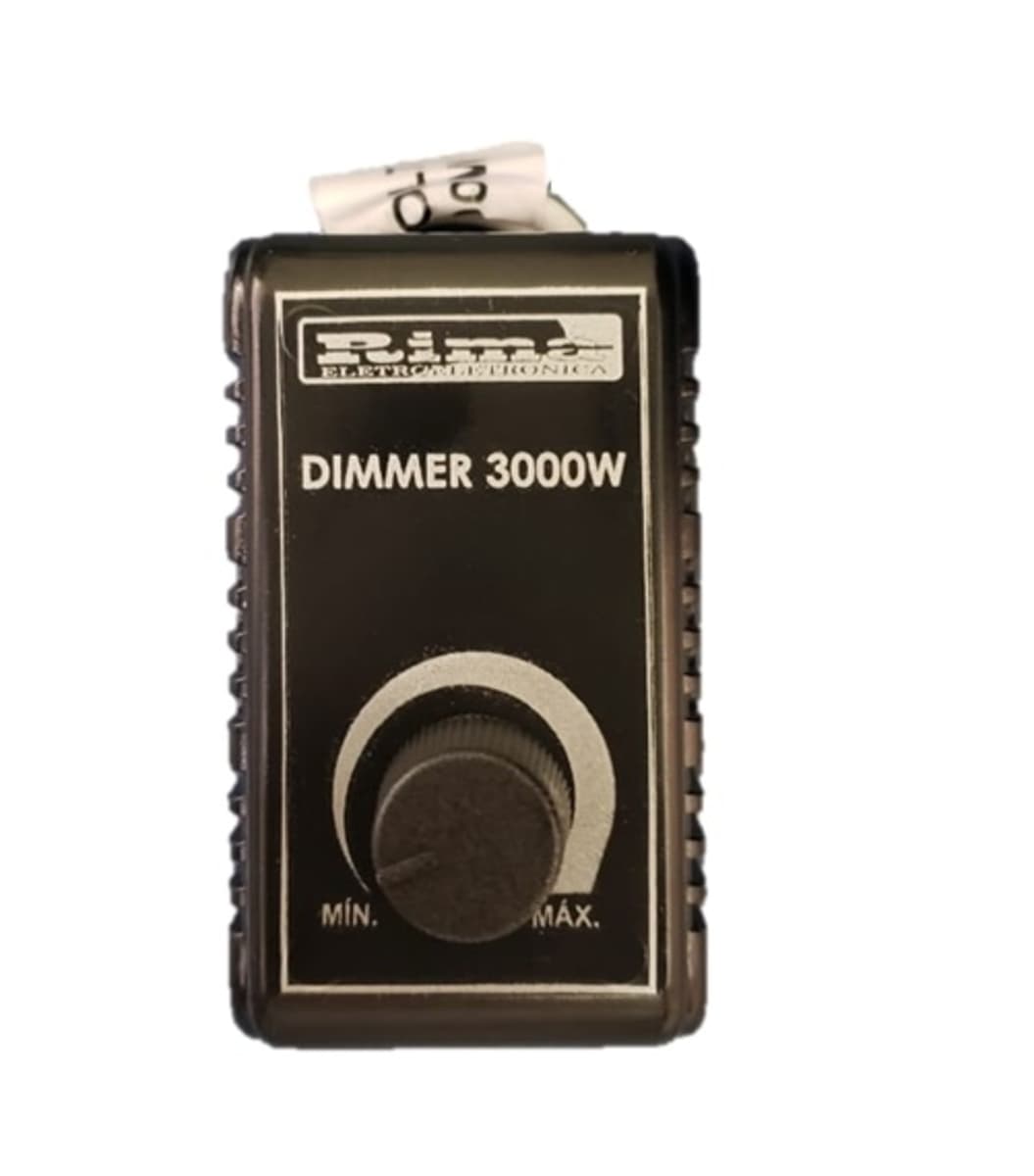 CHAVE P/EXAUSTOR CONTROLE DE VELOCIDADE ROTATIVO DIMER 3.000W BIV C/CLIQUE C/CAIXA SOBREPOR - CONTROLA MOTOR ATÉ 2.000WATTS